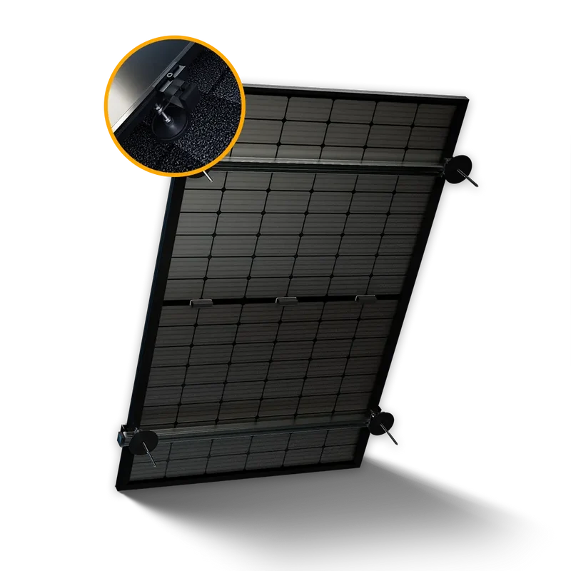 Balkonkraftwerk Halterung für das Bitumendach - Set für ein Solarmodul